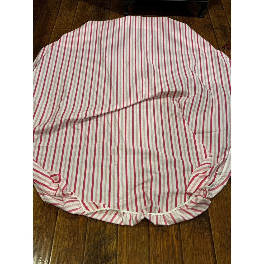 Springmaid Full Fitted Sheet 2 Pillowcases Pink Striped Vintage Striped 90s